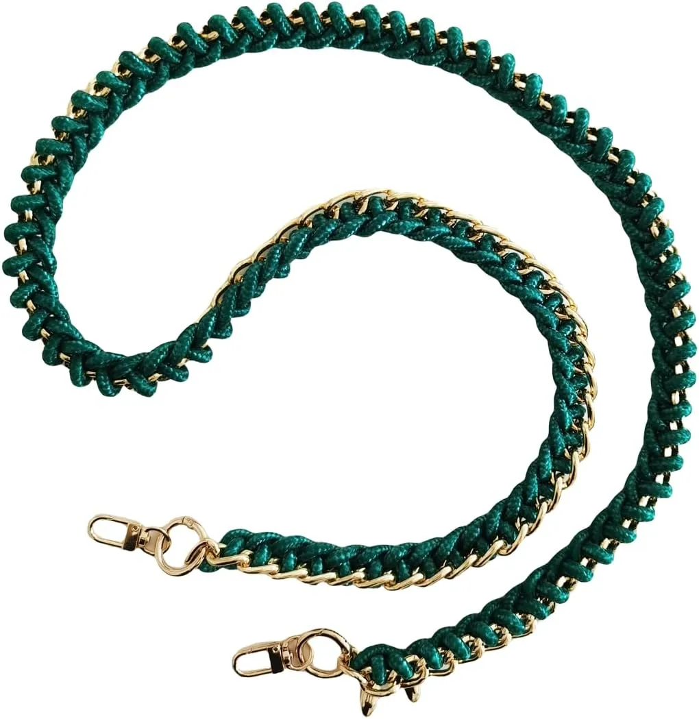 Braided Wide Crossbody Strap for Handbag,Fashion Purse Replacement Straps for Women Bag DIY Accessories (Green)