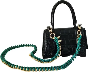 Braided Wide Crossbody Strap for Handbag,Fashion Purse Replacement Straps for Women Bag DIY Accessories (Green)