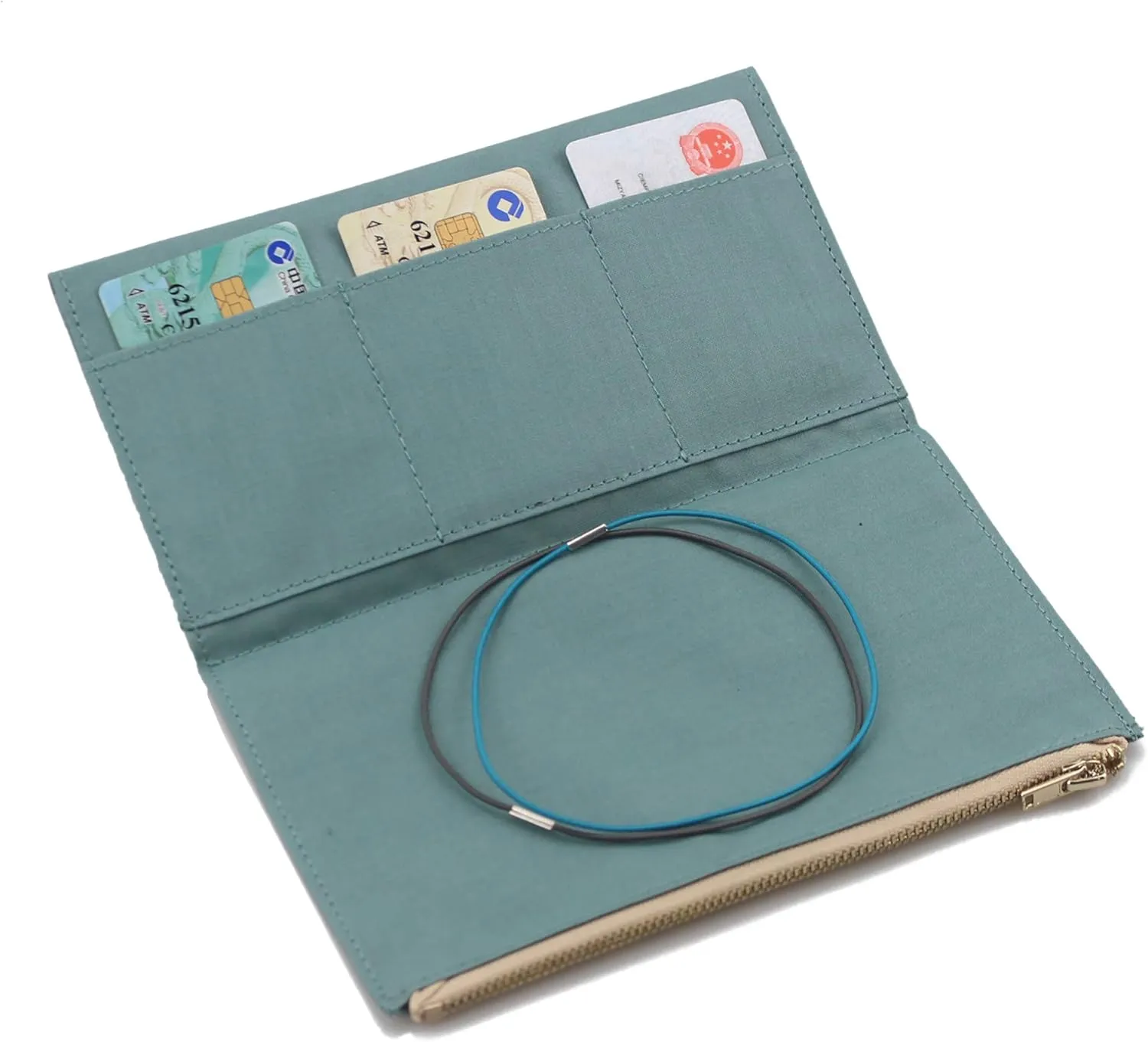 Canvas Zipper Pocket for Travelers Notebook with 2 Elastic Bands,1 Wallet Insert Pouch Refill for TN Accessories Standard Size Card Holder Storage Bag File Folder Stationery