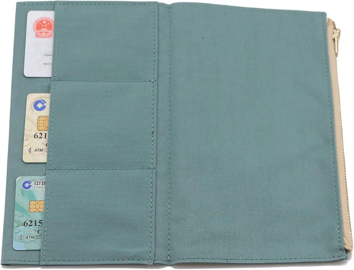 Canvas Zipper Pocket for Travelers Notebook with 2 Elastic Bands,1 Wallet Insert Pouch Refill for TN Accessories Standard Size Card Holder Storage Bag File Folder Stationery