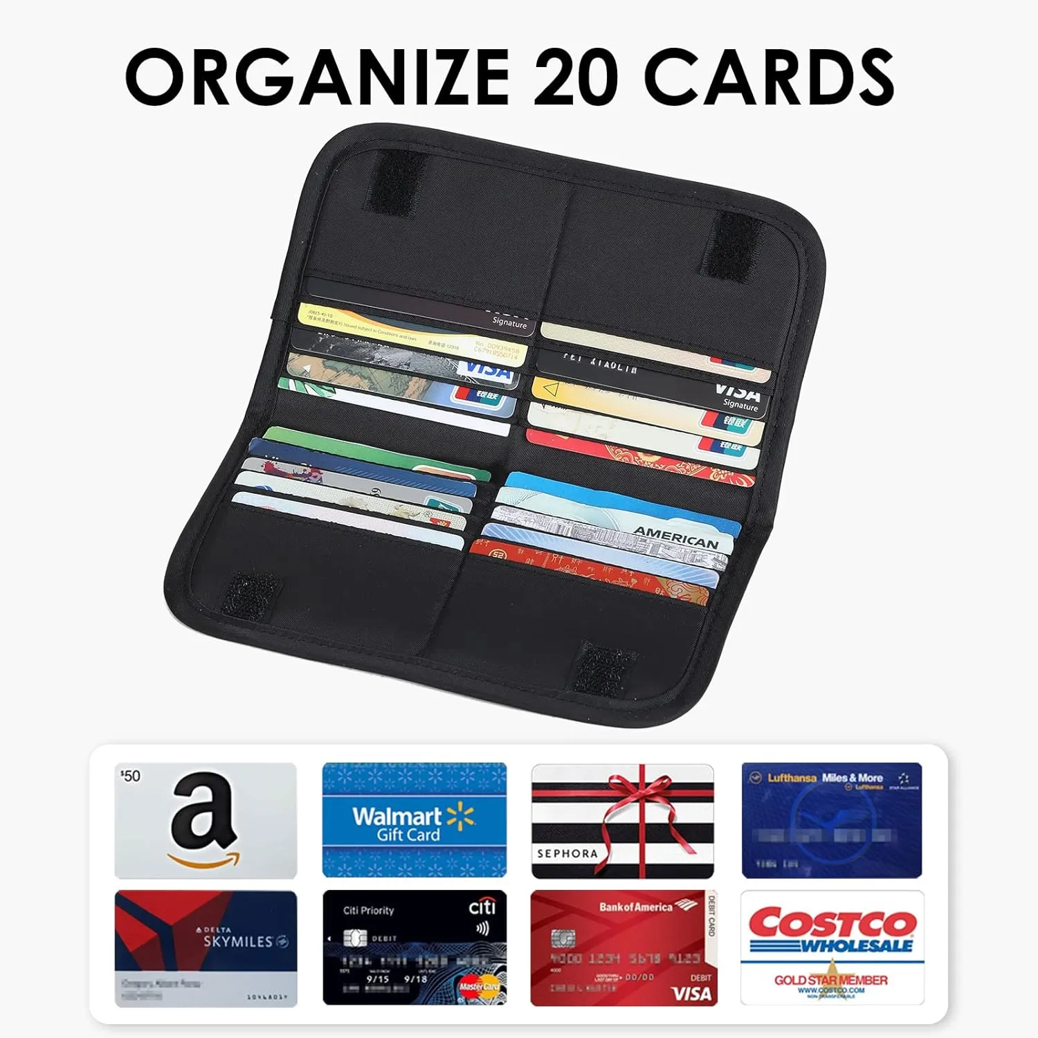 Card Holder Wallet for Men & Women，Slim Wallet with Zipper Pocket，Minimalist Wallet RFID with Nylon Fabric