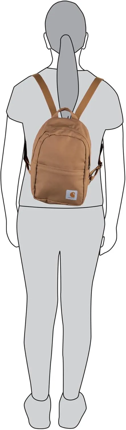 Carhartt Classic Mini Backpack, Durable, Water-Resistant Backpack with Adjustable Shoulder Straps, Wine