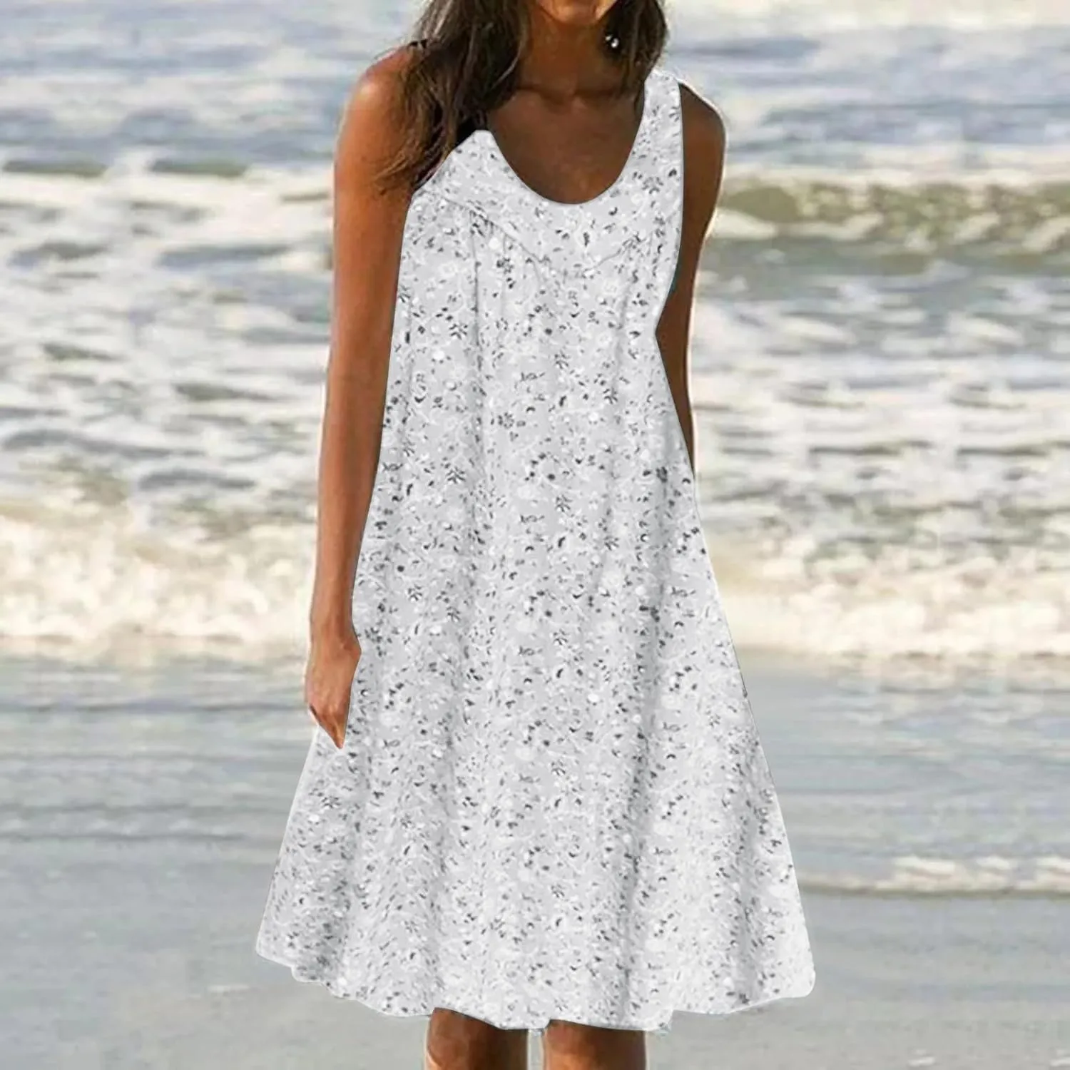 Ceboyel Womens Summer Tank Dresses Sleeveless Flowy Beach Dress Trendy 2024 Boho Sundreses Vacation Cute Clothing