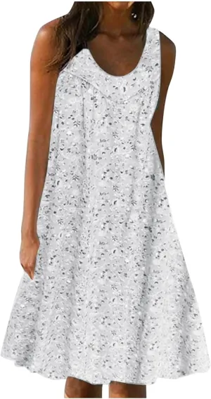 Ceboyel Womens Summer Tank Dresses Sleeveless Flowy Beach Dress Trendy 2024 Boho Sundreses Vacation Cute Clothing
