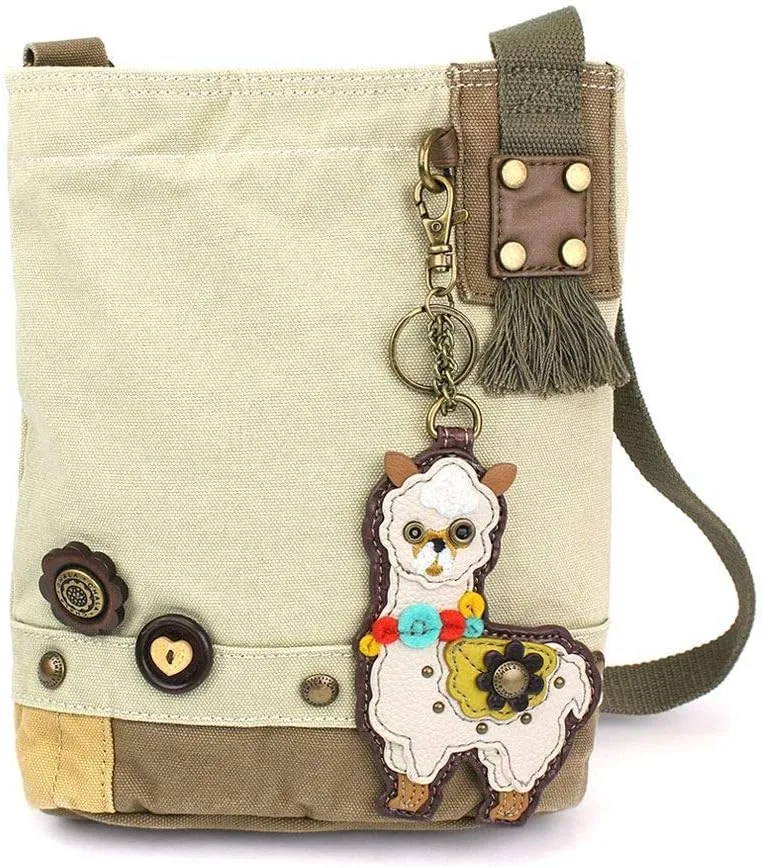 CHALA Handbag Patch Crossbody Canvas Sand (LLAMA)