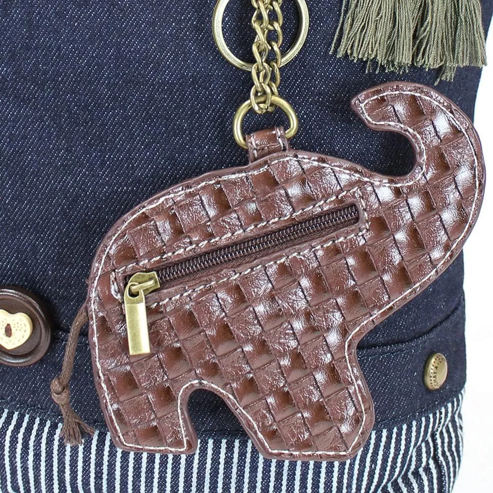 Chala Patch Cross-Body Women Handbag, Blue Denim Canvas Messenger Bag