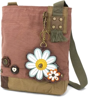 Chala Patch Cross-Body Women Handbag, Canvas Messenger Bag - Mauve