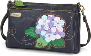 CHALA RFID Protected Vegan Leather Deluxe Crossbody Bag with Adjustable Straps