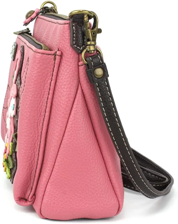 CHALA RFID Protected Vegan Leather Deluxe Crossbody Bag with Adjustable Straps