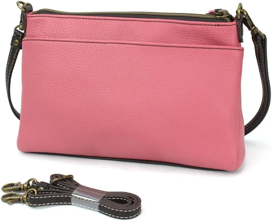 CHALA RFID Protected Vegan Leather Deluxe Crossbody Bag with Adjustable Straps