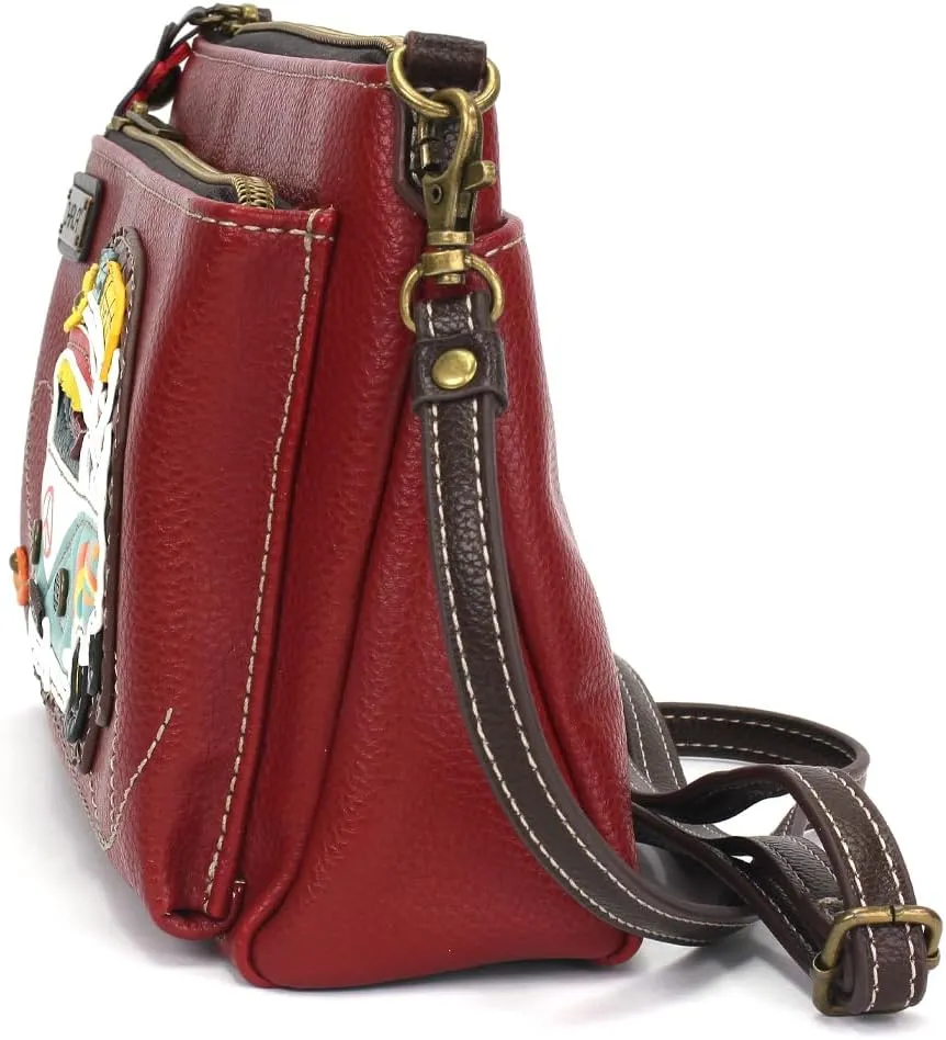 CHALA RFID Protected Vegan Leather Deluxe Crossbody Bag with Adjustable Straps
