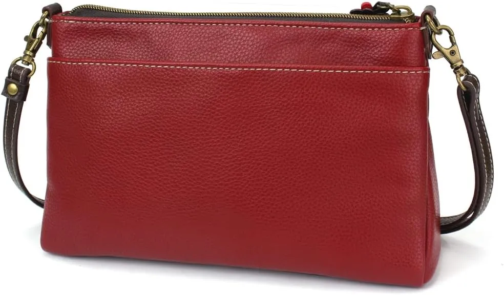 CHALA RFID Protected Vegan Leather Deluxe Crossbody Bag with Adjustable Straps
