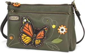 CHALA RFID Protected Vegan Leather Deluxe Crossbody Bag with Adjustable Straps