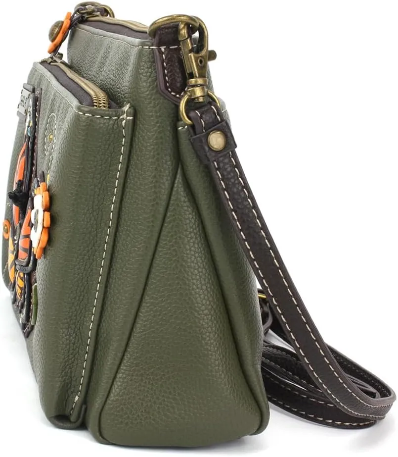 CHALA RFID Protected Vegan Leather Deluxe Crossbody Bag with Adjustable Straps