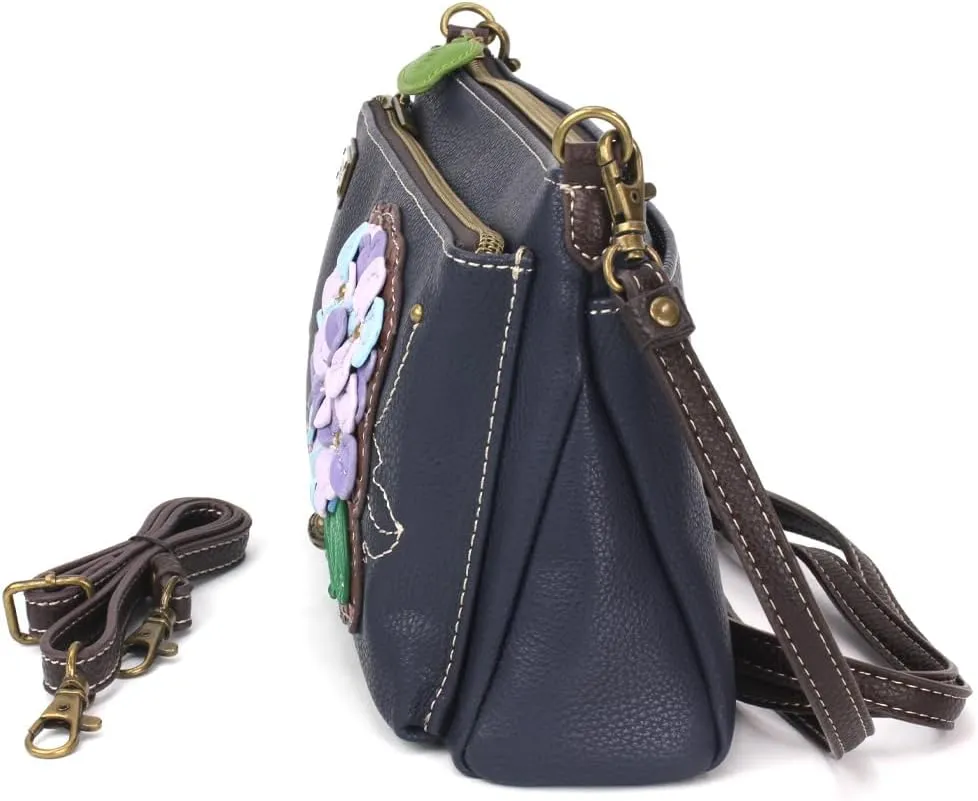 CHALA RFID Protected Vegan Leather Deluxe Crossbody Bag with Adjustable Straps