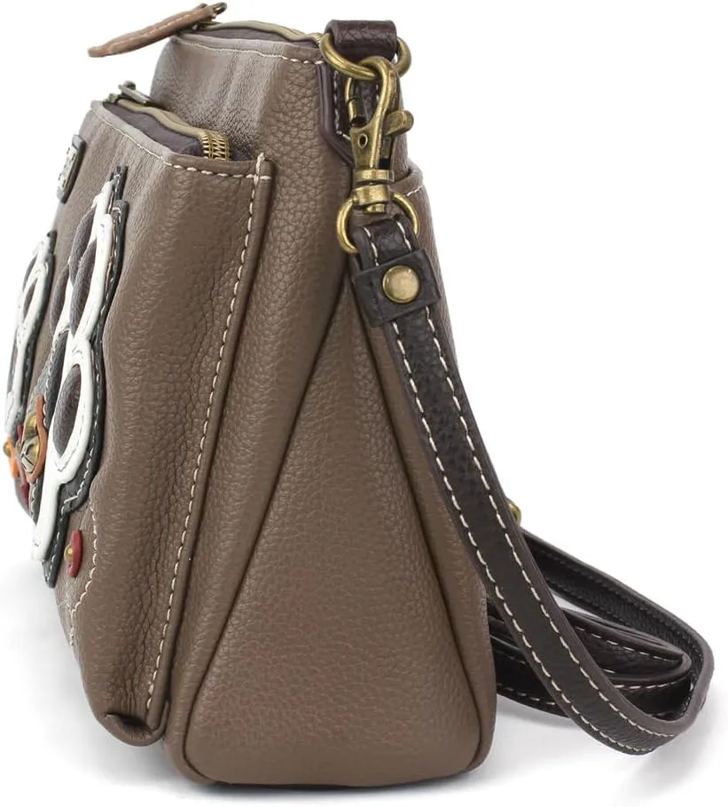 CHALA RFID Protected Vegan Leather Deluxe Crossbody Bag with Adjustable Straps