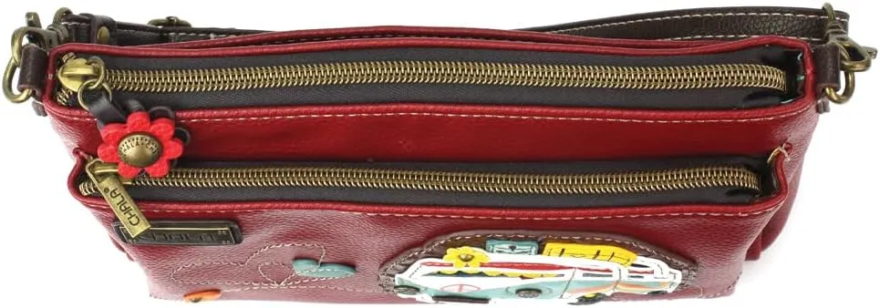 CHALA RFID Protected Vegan Leather Deluxe Crossbody Bag with Adjustable Straps
