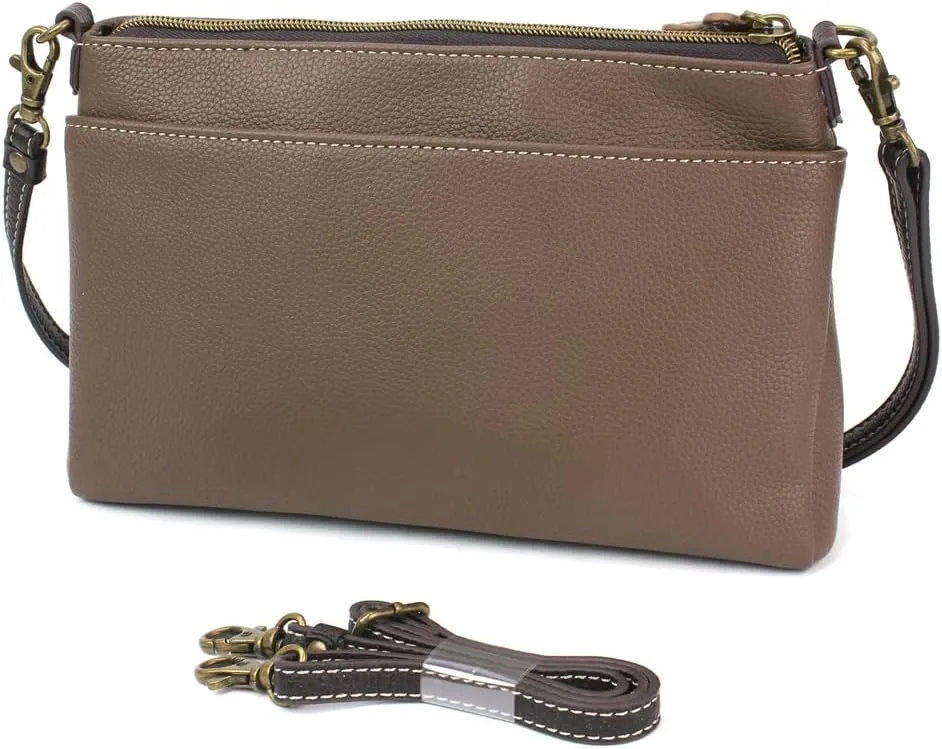 CHALA RFID Protected Vegan Leather Deluxe Crossbody Bag with Adjustable Straps
