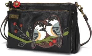 CHALA RFID Protected Vegan Leather Deluxe Crossbody Bag with Adjustable Straps