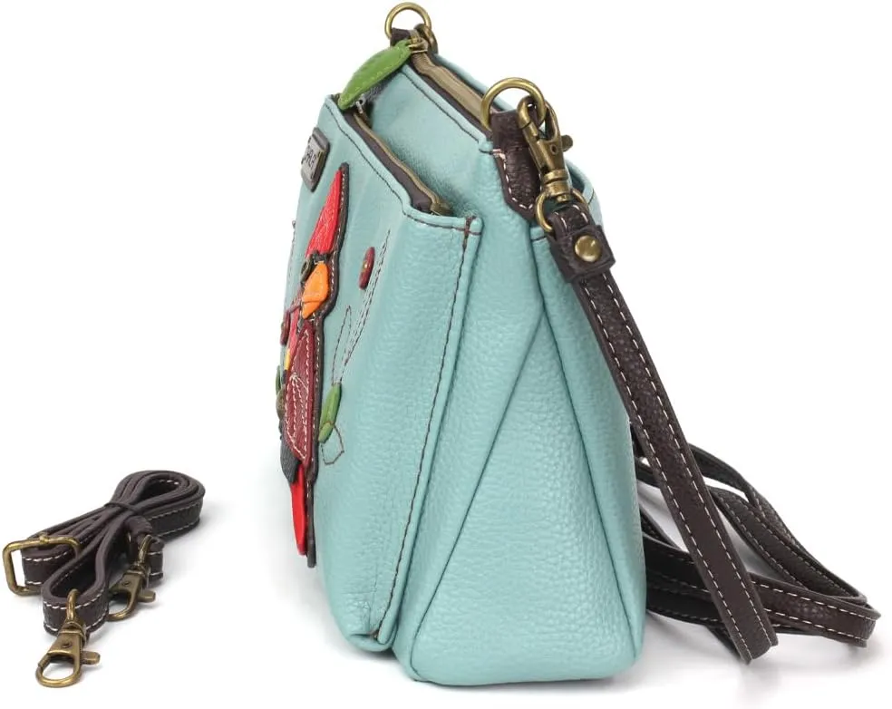 CHALA RFID Protected Vegan Leather Deluxe Crossbody Bag with Adjustable Straps