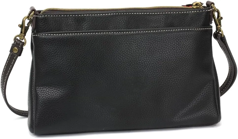 CHALA RFID Protected Vegan Leather Deluxe Crossbody Bag with Adjustable Straps