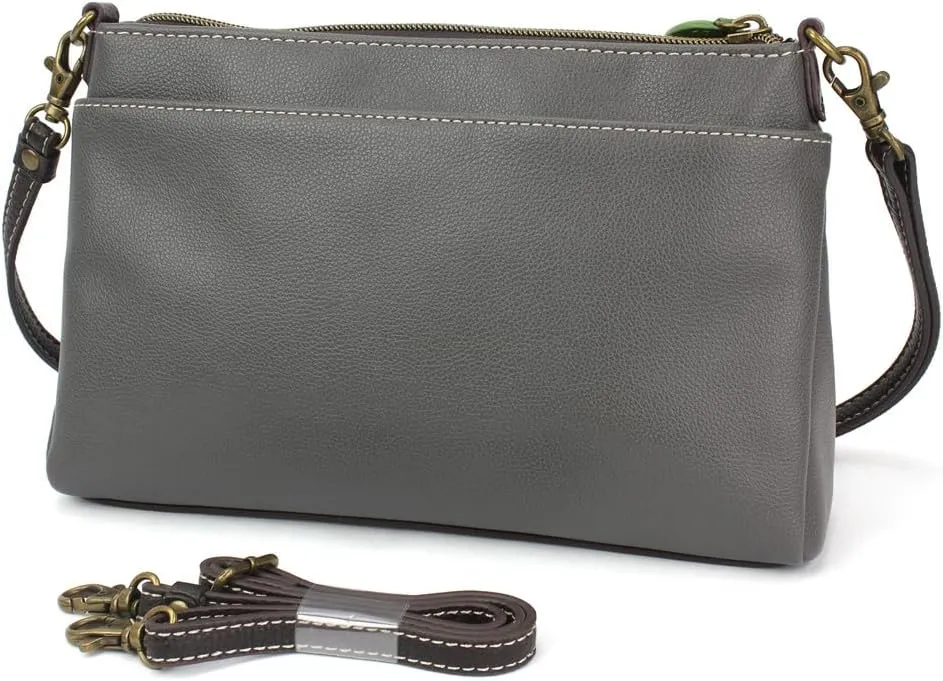 CHALA RFID Protected Vegan Leather Deluxe Crossbody Bag with Adjustable Straps