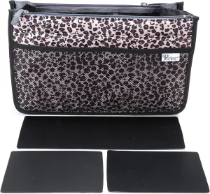 Chelsy Premium Rigid Purse or Organizer Insert (Large, Gold Leopard)