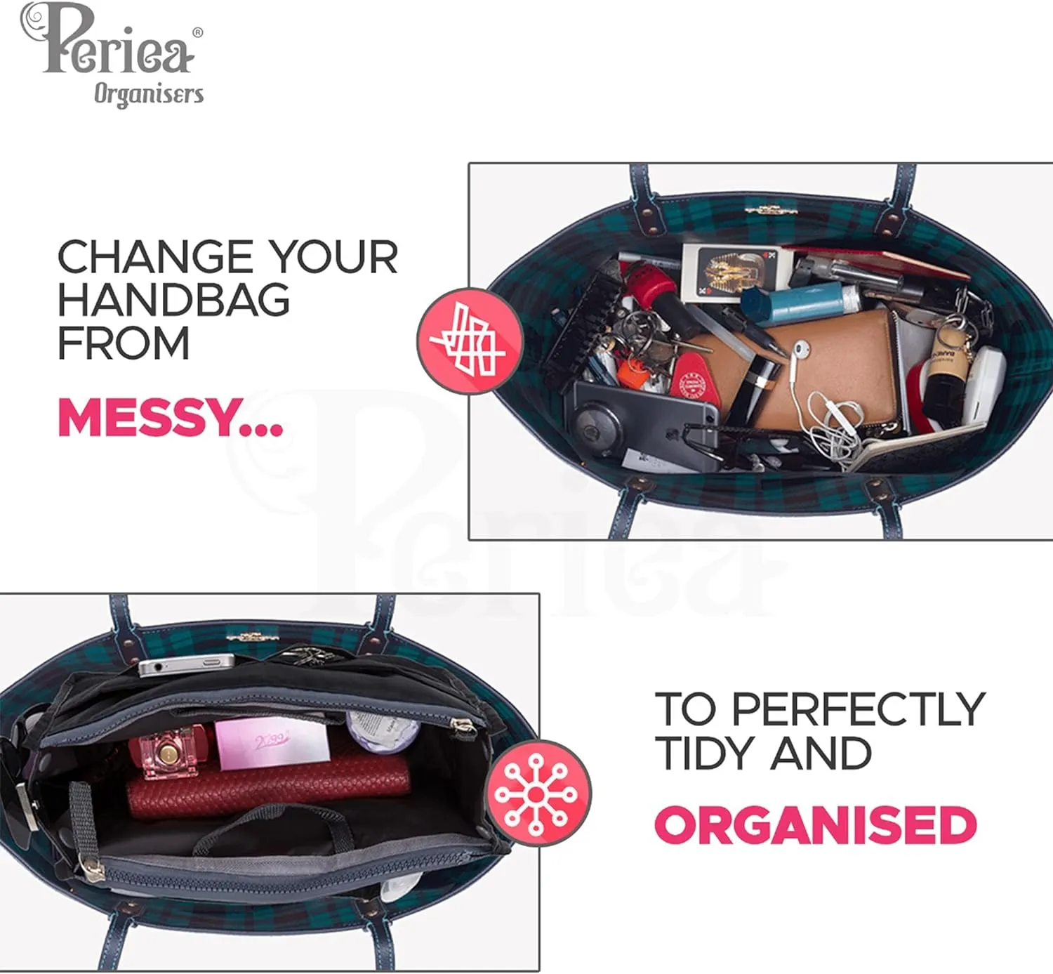 Chelsy Premium Rigid Purse or Organizer Insert (Large, Gold Leopard)