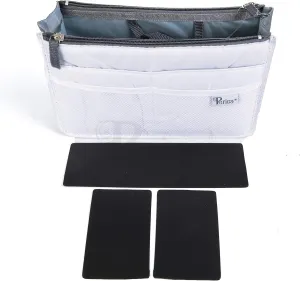 Chelsy Premium Rigid Purse or Organizer Insert (Large, White)