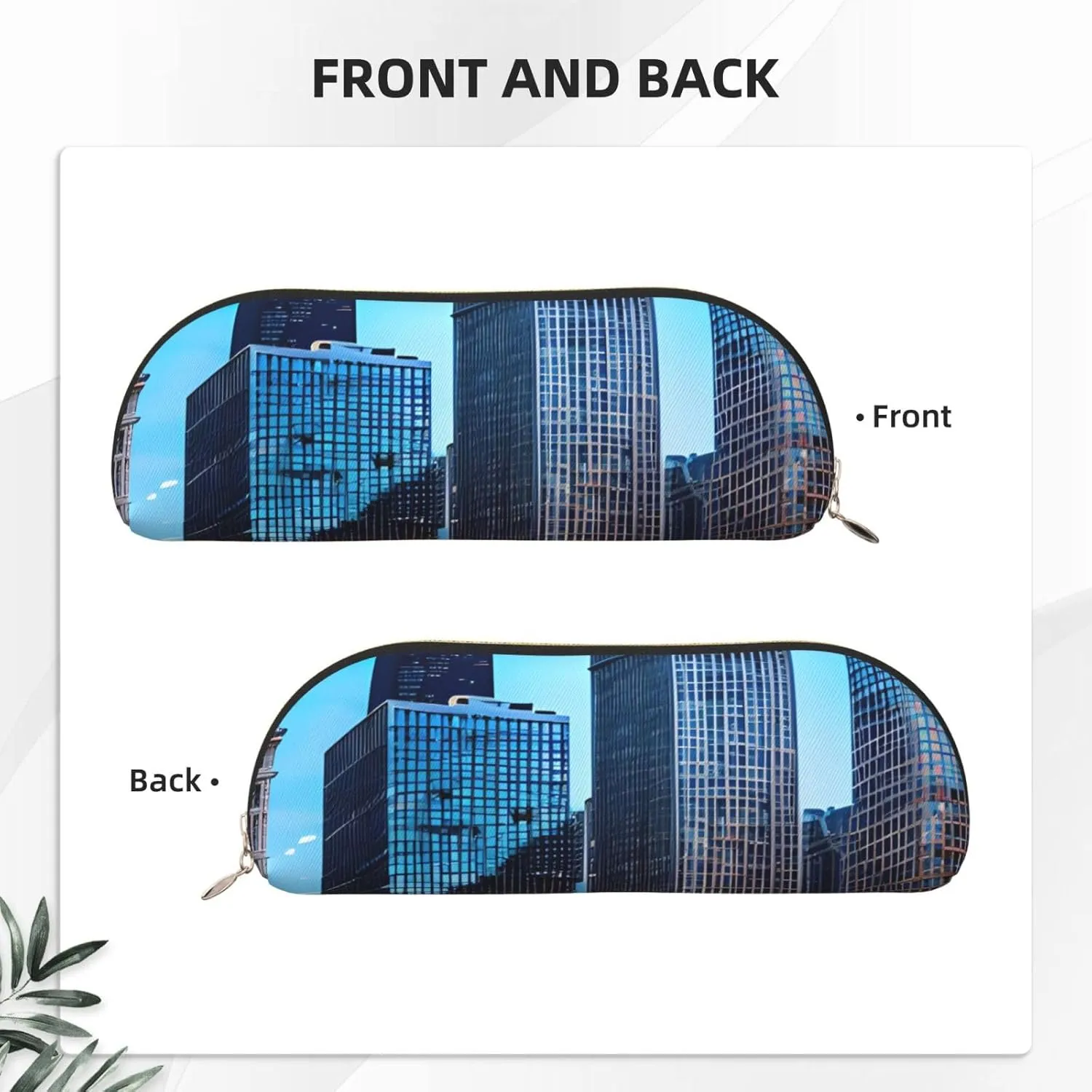 Chicago Reflect Print Stylish Mini Storage Bag for Eyebrow Pencils and Tiny Essentials