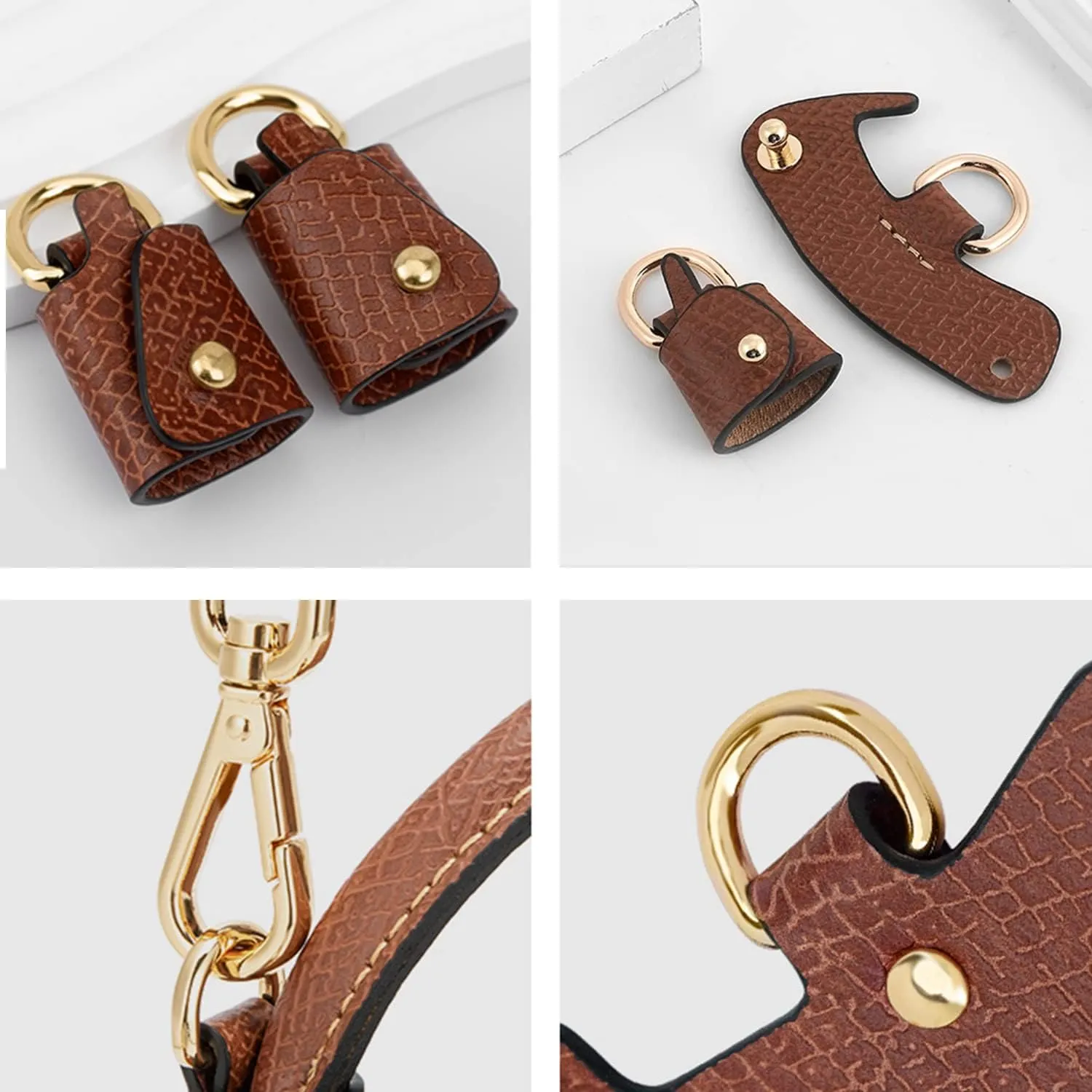 Chispee Mini Bag Straps for Longchamp Stylish Bag Transformation Accessories, Adjustable Crossbody & Shoulder Straps for Longchamp Le Pliage, Lightweight & Durable Handbag Strap for Women (Brown)