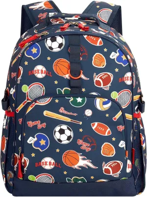 Choco Mocha Balls Backpack for Boys, Kindergarten Backpacks for Boys Backpack Ages 6-8, Boy Elementary School Bookbag 17 Inch, Blue