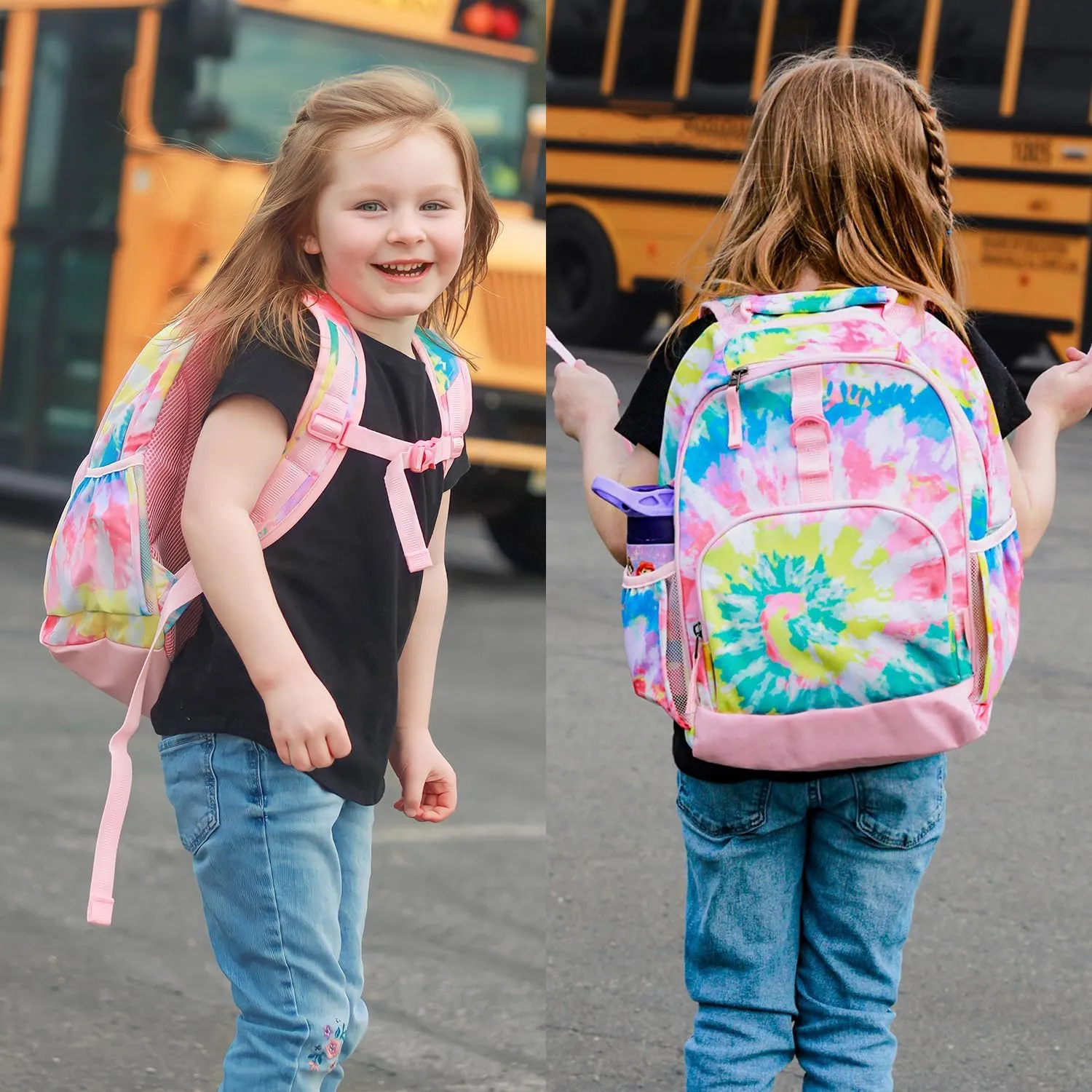 Choco Mocha Cheetah Backpack for Girls, Kindergarten Backpack for Girls Ages 4-6, Kids Preschool Bookbag Girl 15 inch, Pink