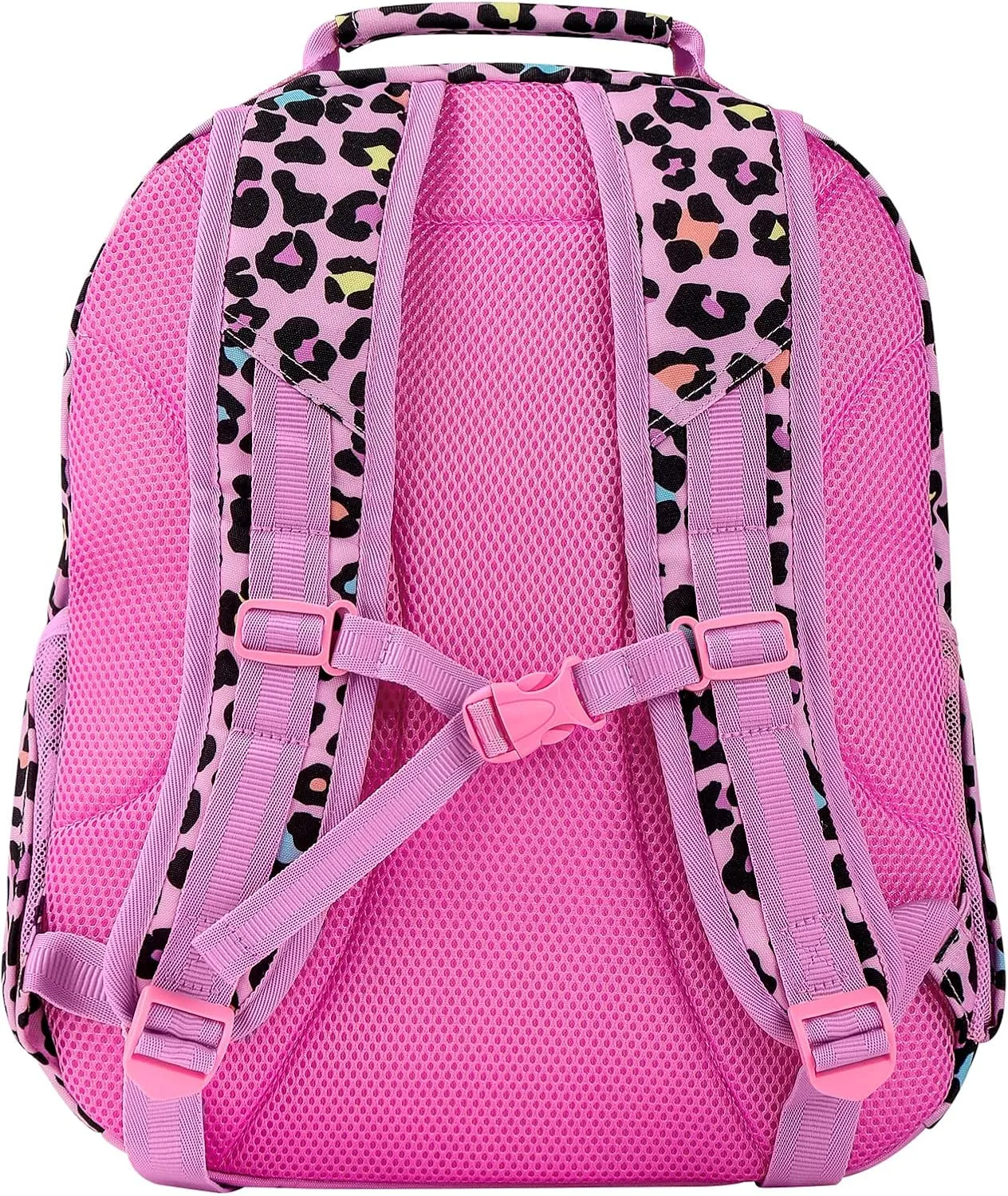 Choco Mocha Cheetah Backpack for Girls, Kindergarten Backpack for Girls Ages 4-6, Kids Preschool Bookbag Girl 15 inch, Pink