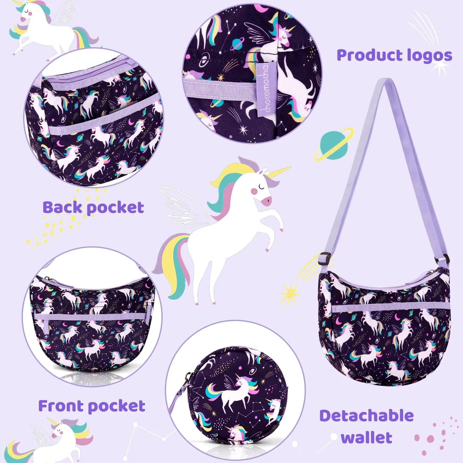 Choco Mocha Girls Crossbody Purse for Kids