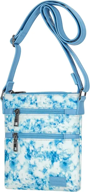 Choco Mocha Leather Crossbody Purse for Girls Triple Zipper