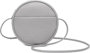 Circle Crossbody Bag for Women NYLON Circle Purse with Zipper Adjustable Knot Shoulder Straps