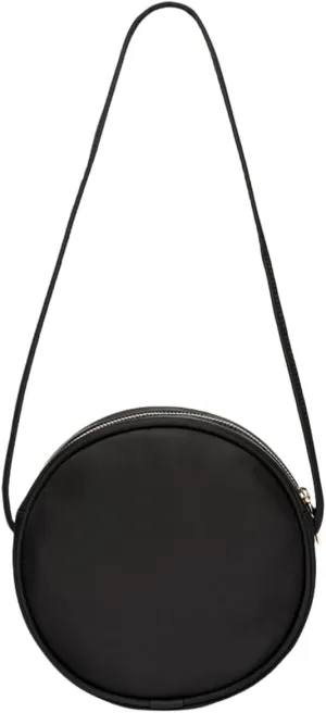 Circle Crossbody Bag for Women NYLON Circle Purse with Zipper Adjustable Knot Shoulder Straps