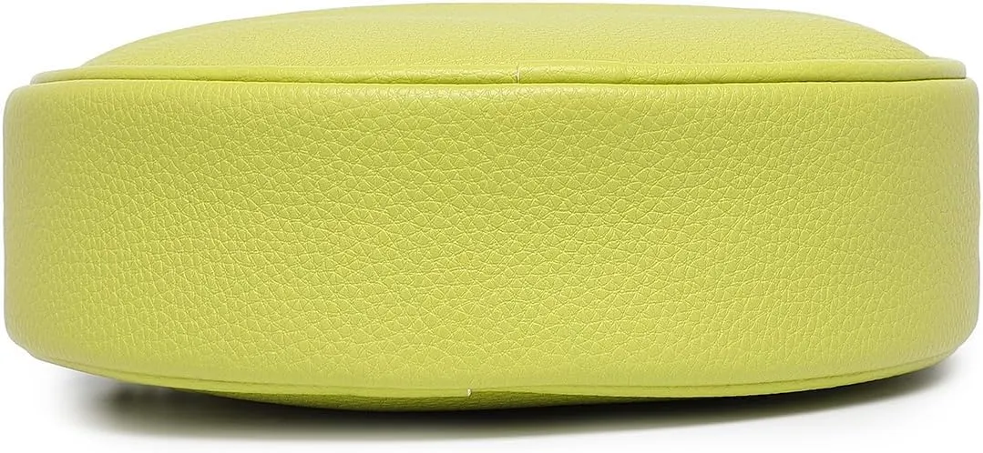 Circle Crossbody Bag for Women NYLON Circle Purse with Zipper Adjustable Knot Shoulder Straps