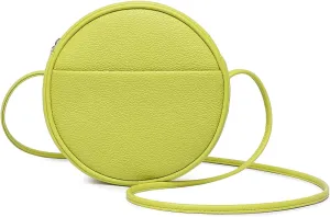 Circle Crossbody Bag for Women NYLON Circle Purse with Zipper Adjustable Knot Shoulder Straps
