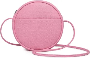 Circle Crossbody Bag for Women NYLON Circle Purse with Zipper Adjustable Knot Shoulder Straps