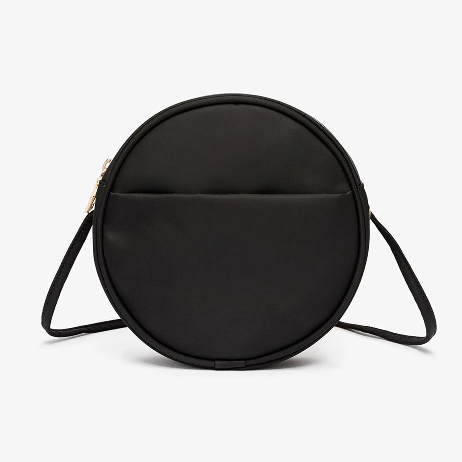 Circle Crossbody Bag for Women NYLON Circle Purse with Zipper Adjustable Knot Shoulder Straps