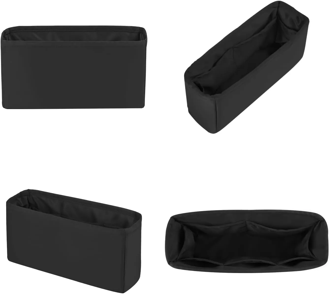 Classic Bag Organizer Insert, Compatible with Chanel Classic Flap Mini 20, Lightweight Insert for Chanel Flap Bag (Black)