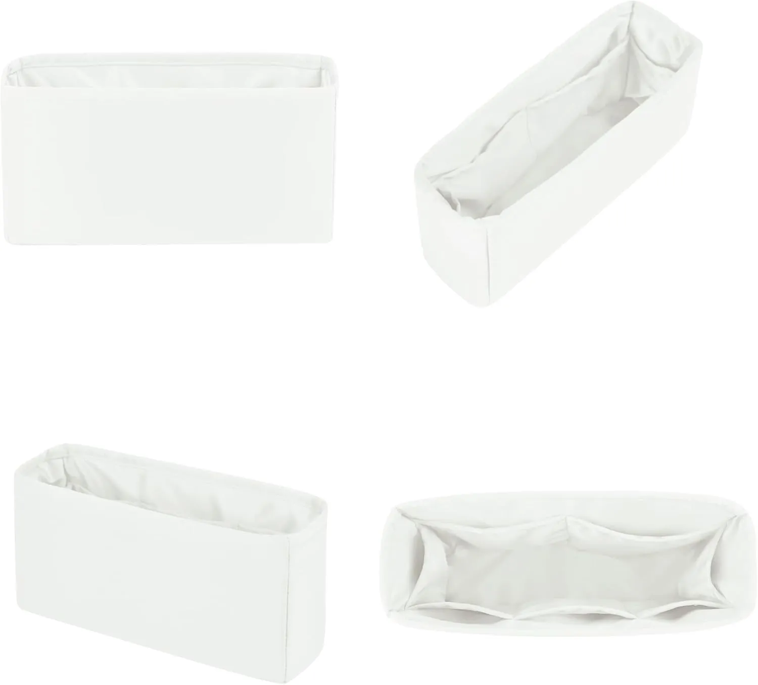 Classic Flap Bag Organizer Insert, Purse Organizer Insert Compatible with Chanel Classic Flap Medium, Lightweight Purse Divider with Pockets (Blanc, CF Medium)