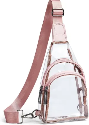 Clear bags Stadium Approved Crossbody Sling Bag Fanny Pack Backpack Purses for Women Men Belt bag for stadium events