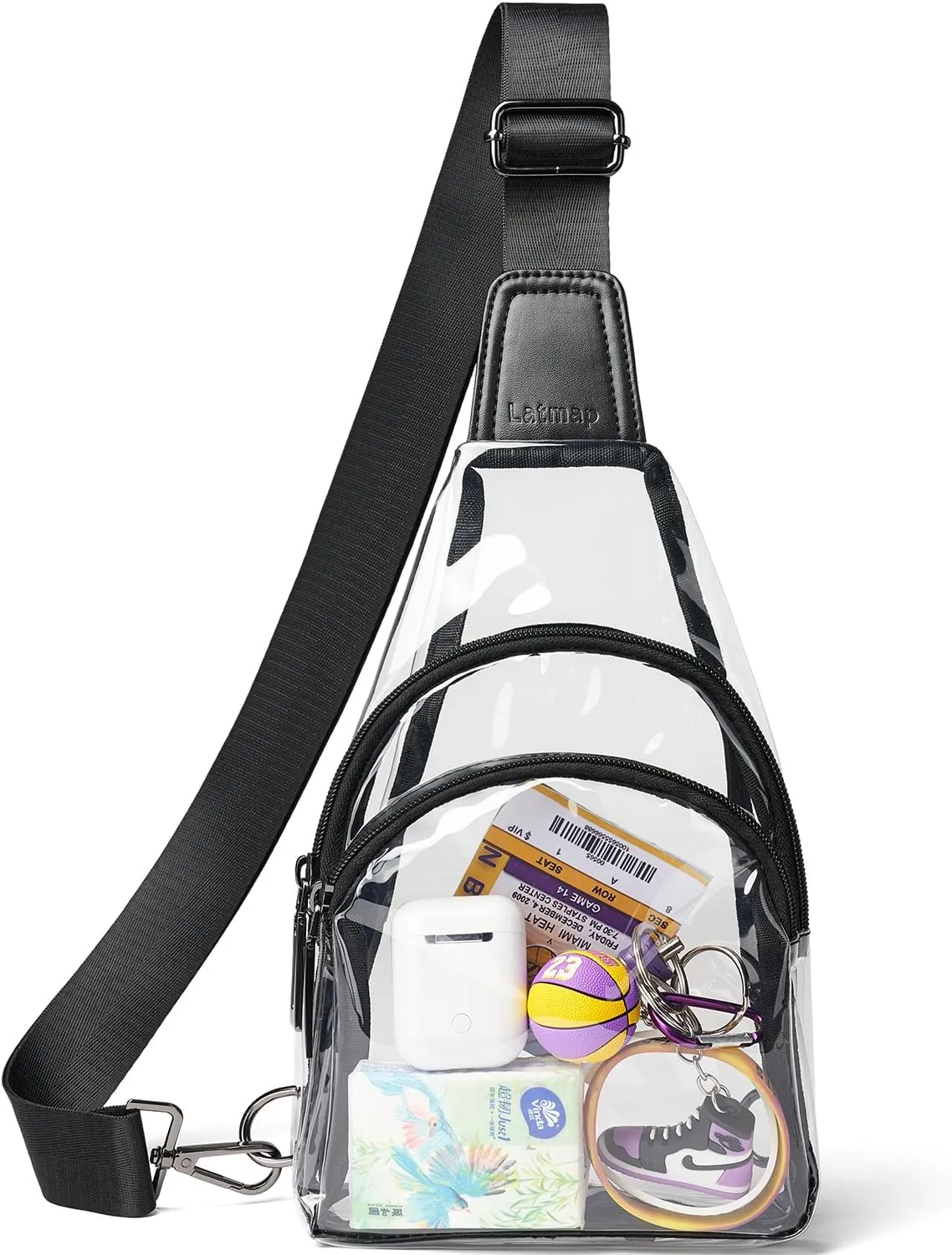 Clear bags Stadium Approved Crossbody Sling Bag Fanny Pack Backpack Purses for Women Men Belt bag for stadium events