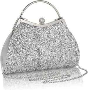 Clutch Purse for Women Small Sequin Purses Gold Evening Bag for Wedding Handbag for Party Clutch Cocktail Bags