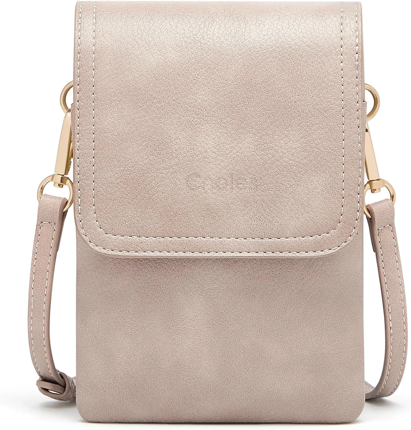 Cnoles Crossbody Bags for Women Small Fashion Shoulder Bag Vegan Soft Leather Cell Phone Bag Wallet Purses Adjustable Strap Grey