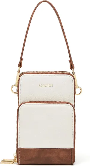 Cnoles Small Crossbody Bags for Women Fashion Shoulder Bag Vegan Soft Leather Cellphone Bag Wallet Purses Adjustable Strap