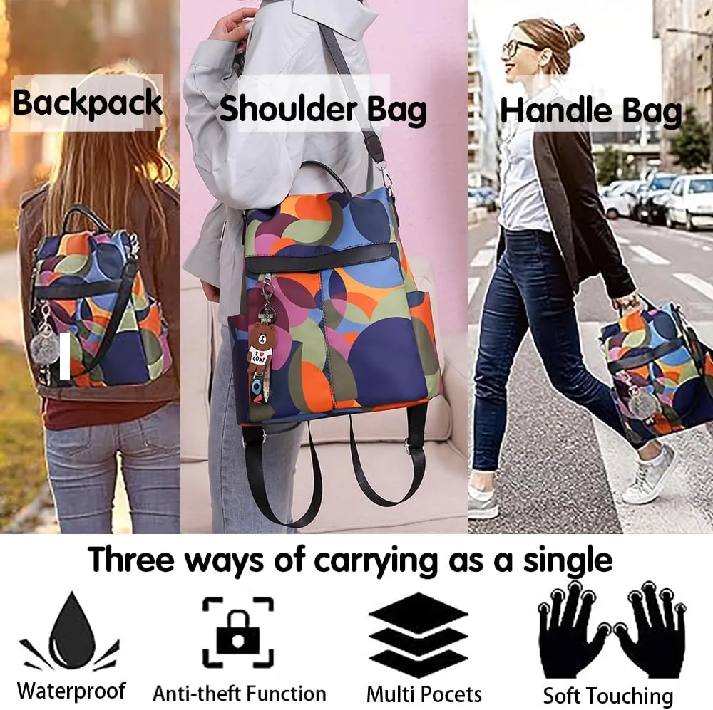 COFIHOME Backpack Purse for Women Anti-theft Bag Waterproof Nylon Lightweight Backpack College Bookbag Shoulder Bag Travel Bag